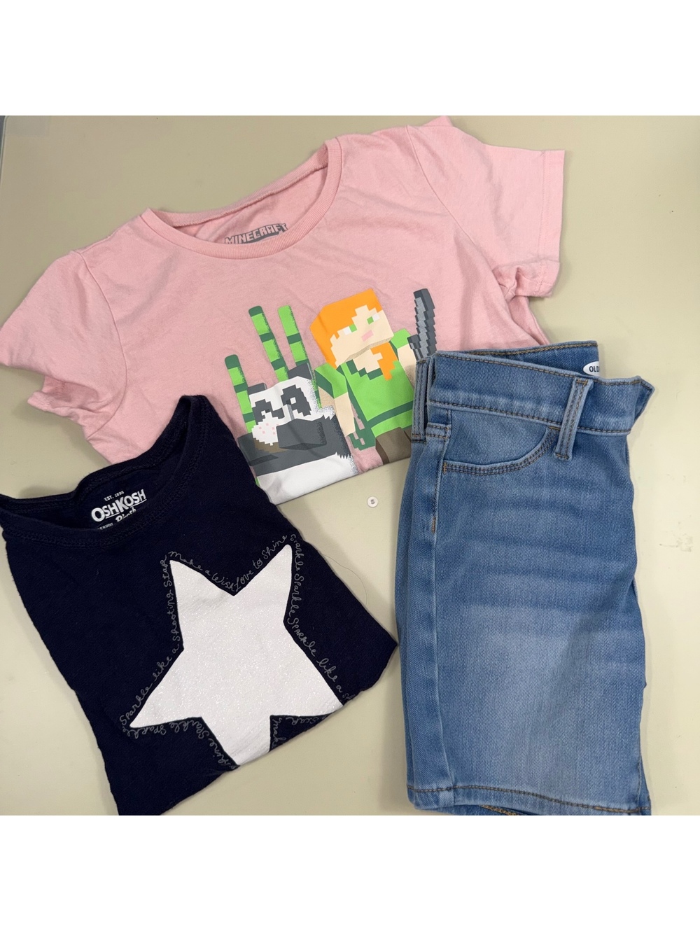 Girls Size 7 Minecraft OshKosh Old Navy 3pc Lot